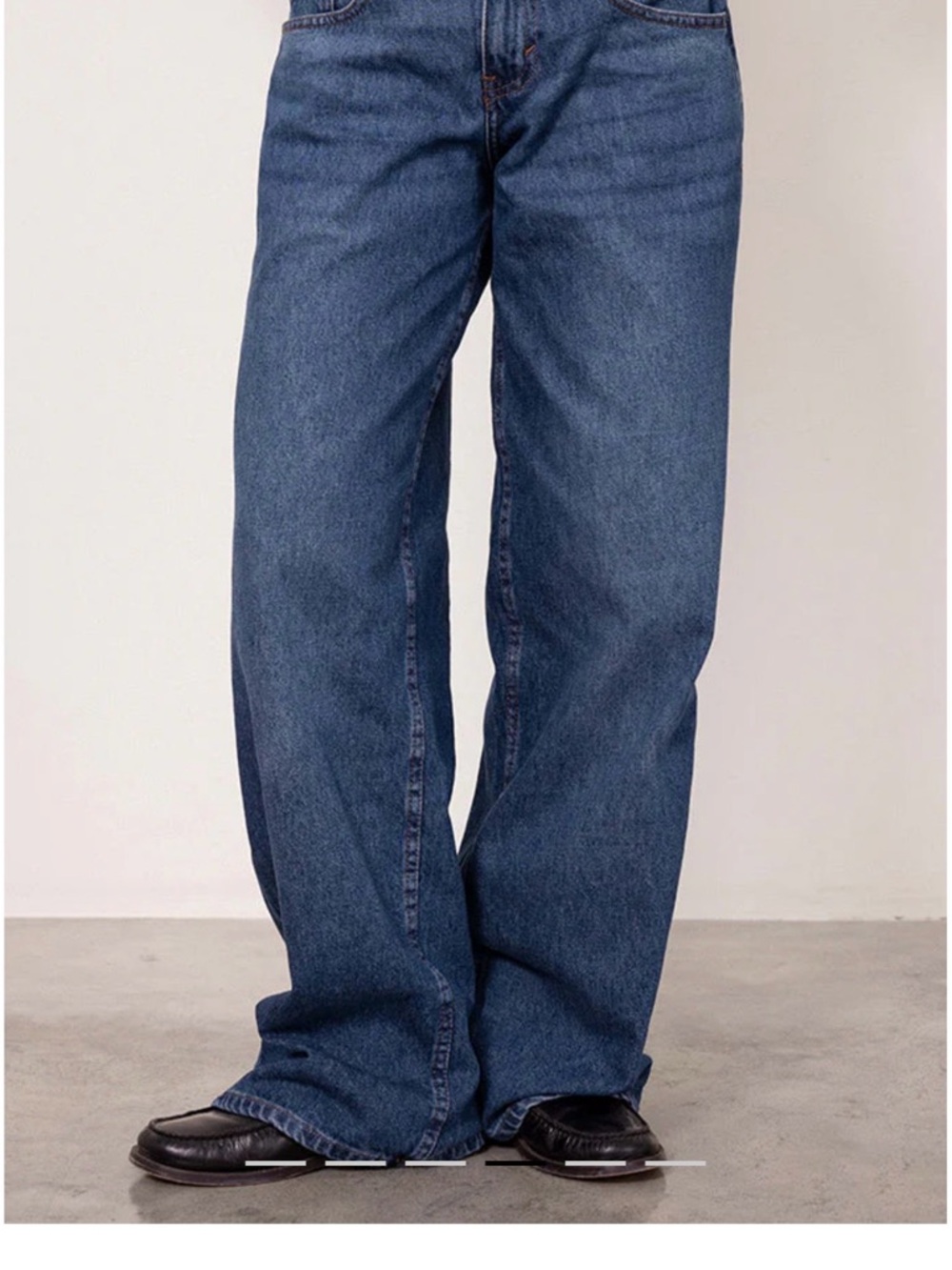 Motel Rocks Roomy Extra Wide Low Rise Jeans W28 L32